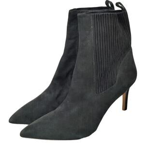 Via Spiga Black Suede Ankle Booties Size 11 M